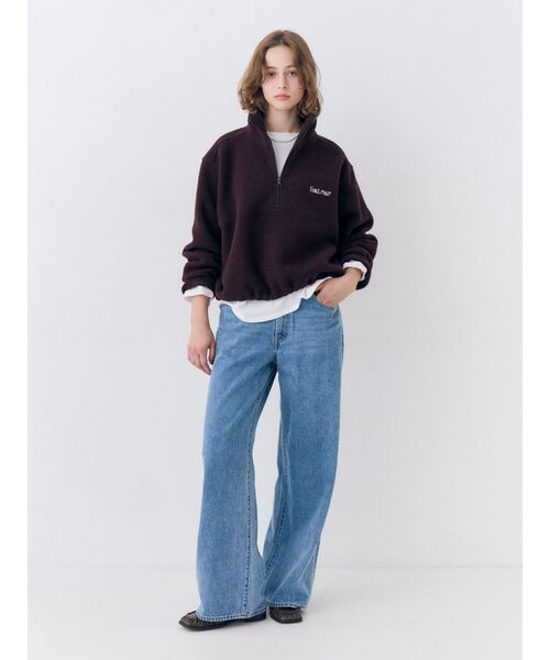 Ungrid(アングリッド)の「ラウンドロングスリーブTee(Tシャツ/カットソー・レディース・オフホワイト/ライトグレー/イエロー/ブラック・FREE)」の6枚目の写真