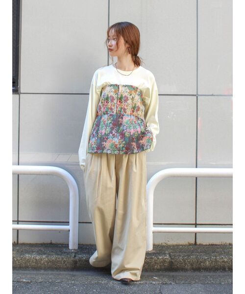 Ungrid(アングリッド)の「ラウンドロングスリーブTee(Tシャツ/カットソー・レディース・オフホワイト/ライトグレー/イエロー/ブラック・FREE)」の16枚目の写真