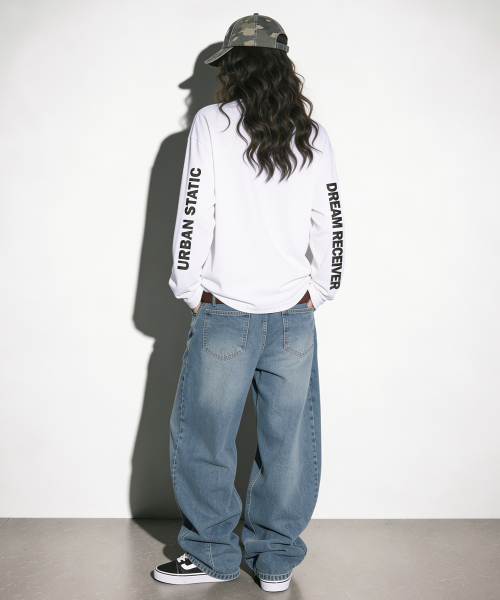 ARTISTWEAR（アーティストウェア）の「RECORD SIGNAL 長袖Tシャツ（Tシャツ/カットソー・レディース・ブラック/ホワイト/タン・MEDIUM/LARGE/X-LARGE/XX-LARGE）」の9枚目の写真