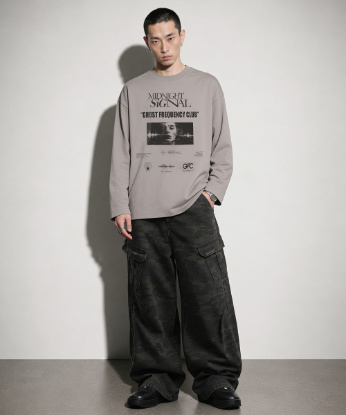 ARTISTWEAR（アーティストウェア）の「RECORD SIGNAL 長袖Tシャツ（Tシャツ/カットソー・レディース・ブラック/ホワイト/タン・MEDIUM/LARGE/X-LARGE/XX-LARGE）」の10枚目の写真