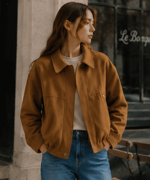 SLOWLOLLI（スローローリ）の「Classic suede blouson_2 Colors（ブルゾン・レディース・その他・FREE）」の5枚目の写真