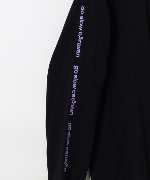 go slow caravan(ゴースローキャラバン)の「go slow caravan/ゴースローキャラバン USAコットン スクエアロゴ バックプリント 長袖Tシャツ(Tシャツ/カットソー・メンズ・ホワイト/オフホワイト/ブラック・5/4/3)」の9枚目の写真