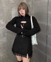 Mavie..7 | 【Mavie..7】チャイナボタンデザインプルオーバー(ニット/セーター)