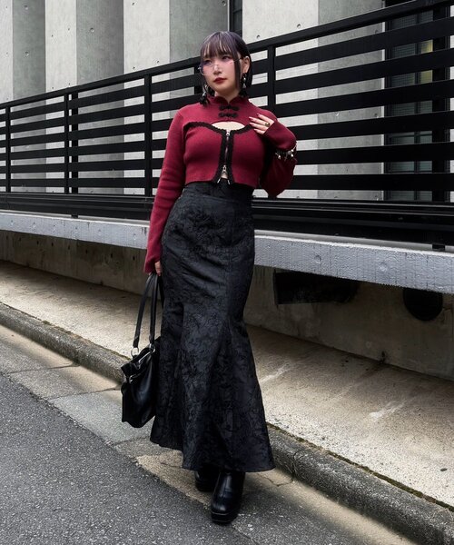 Mavie..7(メヴィセットゥ)の「【Mavie..7】チャイナボタンデザインプルオーバー(ニット/セーター・レディース・ボルドー/ブラック/ネイビー・FREE)」の20枚目の写真