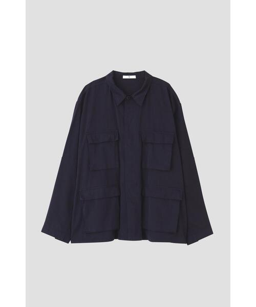 Y(ワイ)の「Y / ORGANIC COTTON HIGH DENSITY SATIN BLOUSON(ブルゾン・メンズ・ホワイト/ネイビー・SMALL/MEDIUM/LARGE)」の12枚目の写真