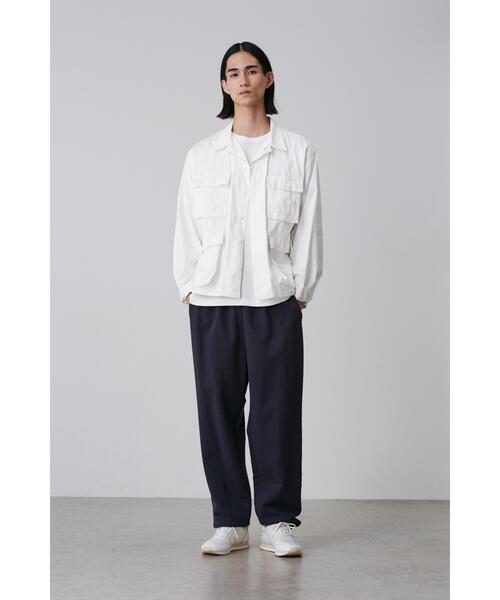 Y(ワイ)の「Y / ORGANIC COTTON HIGH DENSITY SATIN BLOUSON(ブルゾン・メンズ・ホワイト/ネイビー・SMALL/MEDIUM/LARGE)」の20枚目の写真