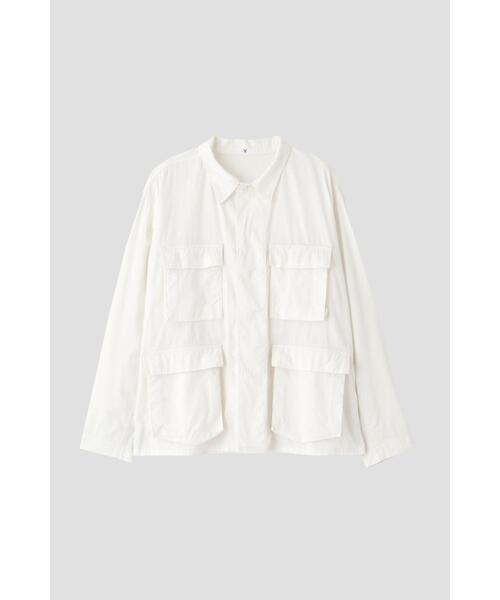 Y(ワイ)の「Y / ORGANIC COTTON HIGH DENSITY SATIN BLOUSON(ブルゾン・メンズ・ホワイト/ネイビー・SMALL/MEDIUM/LARGE)」の21枚目の写真