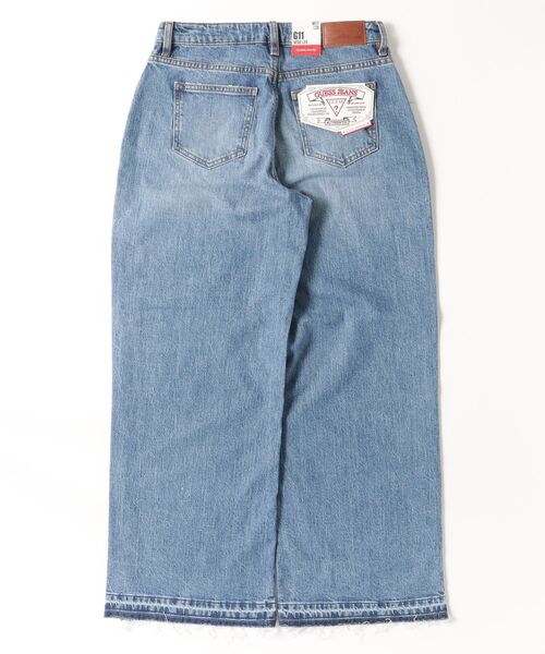 GUESS JEANS（ゲスジーンズ）の「GUESS JEANS G11 Seam Wide Leg（デニムパンツ・レディース・インディゴブルー・28inch/24inch/27inch/26inch/25inch）」の4枚目の写真