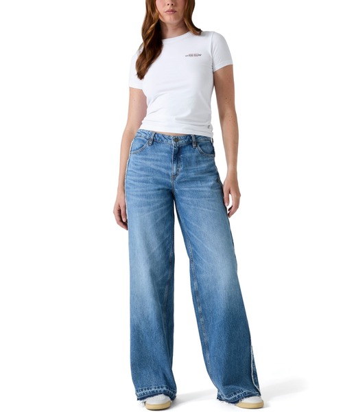 GUESS JEANS（ゲスジーンズ）の「GUESS JEANS G11 Seam Wide Leg（デニムパンツ・レディース・インディゴブルー・28inch/24inch/27inch/26inch/25inch）」の5枚目の写真