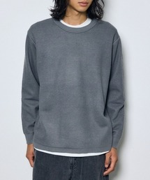 【これ1つでコーデ完成】レイヤードニット&カットソートップス2点セット 秋服 冬服 春服 ロンT 無地 マシンウォッシャブル 洗濯機◎