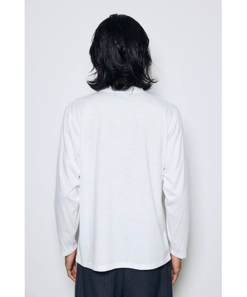 AZUL by moussy（アズールバイマウジー）の「【これ1つでコーデ完成】レイヤードニット&カットソートップス2点セット　秋服　冬服　春服　ロンT　無地　マシンウォッシャブル　洗濯機◎（ニット/セーター・メンズ・ブルー/グレー/ブラック・LARGE/MEDIUM）」の15枚目の写真