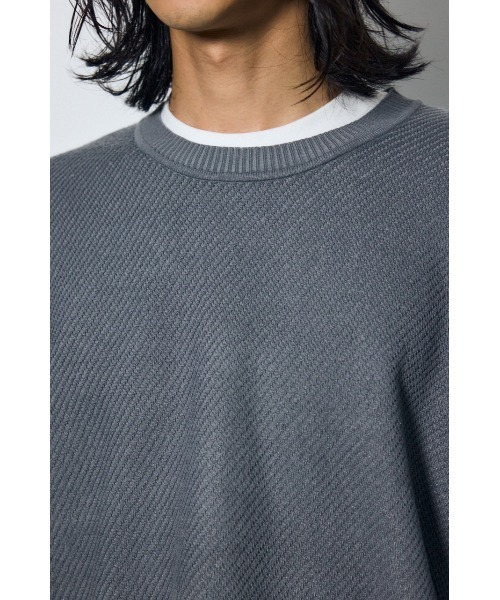 AZUL by moussy（アズールバイマウジー）の「【これ1つでコーデ完成】レイヤードニット&カットソートップス2点セット　秋服　冬服　春服　ロンT　無地　マシンウォッシャブル　洗濯機◎（ニット/セーター・メンズ・ブルー/グレー/ブラック・LARGE/MEDIUM）」の22枚目の写真