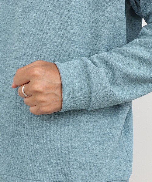 NOLLEY’S(ノーリーズ)の「メランジWフェイスダブルカラー LS Tee 26AW(Tシャツ/カットソー・メンズ・グレイッシュブルー/ネイビー/オレンジ/グレイッシュベージュ・XL/L/S/M)」の13枚目の写真
