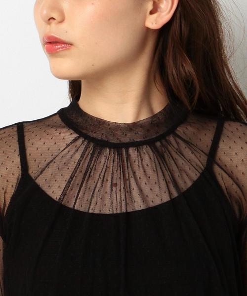 Another Edition(アナザーエディション)の「ドットハイネックブラウス2/AEMFC DOTチュール H/N BLⅡ◆(シャツ/ブラウス・レディース・オフホワイト/ブラック・FREE)」の13枚目の写真