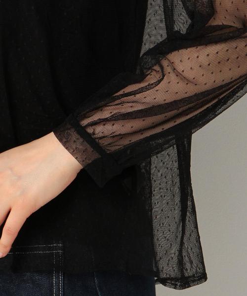 Another Edition(アナザーエディション)の「ドットハイネックブラウス2/AEMFC DOTチュール H/N BLⅡ◆(シャツ/ブラウス・レディース・オフホワイト/ブラック・FREE)」の12枚目の写真