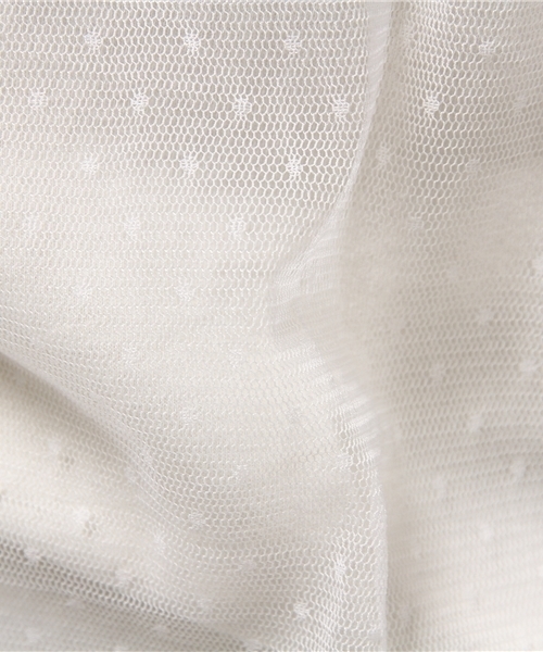 Another Edition(アナザーエディション)の「ドットハイネックブラウス2/AEMFC DOTチュール H/N BLⅡ◆(シャツ/ブラウス・レディース・オフホワイト/ブラック・FREE)」の9枚目の写真