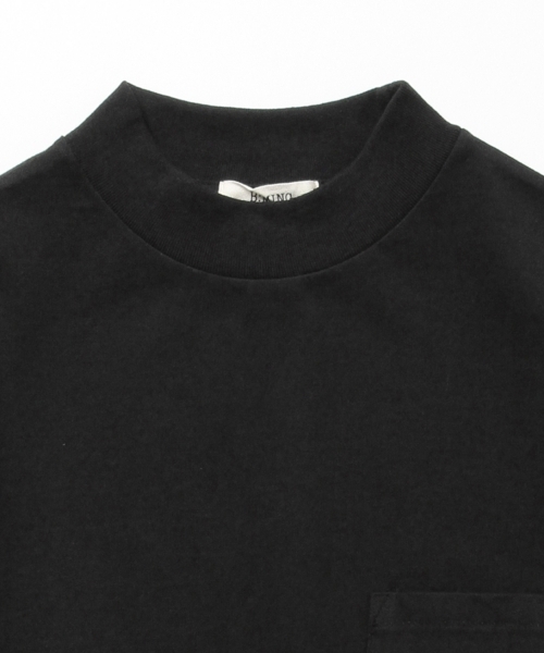 B:MING by BEAMS（ビーミングバイビームス）の「ビーミング by ビームス / “HEAVY WEIGHT” モックネックTシャツ（Tシャツ/カットソー・メンズ・ブラック/オフホワイト・LARGE/MEDIUM/SMALL）」の13枚目の写真