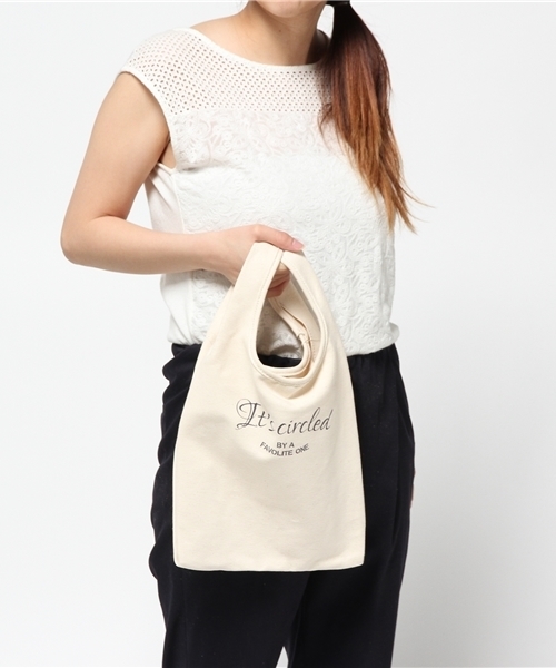 ikka（イッカ）の「キャンバスミニトートバッグ（トートバッグ・レディース・オフホワイト/スカイブルー・FREE）」の8枚目の写真