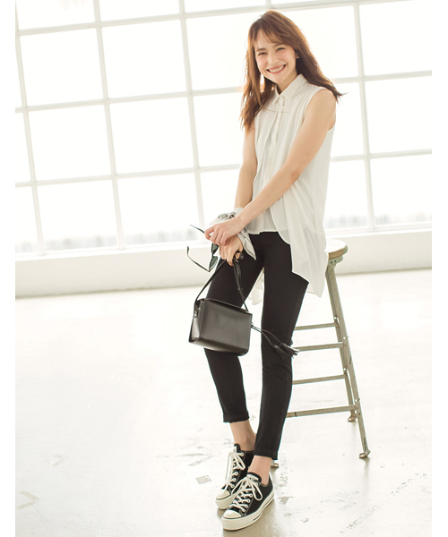 Re:EDIT（リエディ）の「ベーシックストレートパンツ[リエディオリジナル][Re:EDIT/リエディ]（その他パンツ・レディース・グレー/チャコールグレー/ホワイト/ベージュ/ネイビー/ブラック/カーキ・XX-SMALL/X-SMALL/SMALL/LARGE/X-LARGE/MEDIUM）」の15枚目の写真