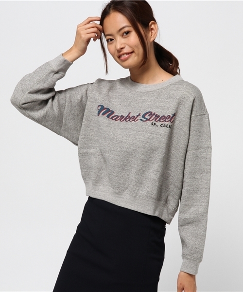 BEN DAVIS MARKET STREET（ベンデイビスマーケットストリート）の「BEN DAVIS MARKET STREET SWEAT SHIRTS WITH PRINT -made in japan-（スウェット・レディース・ヘザーグレー・3/1/2/4）」の5枚目の写真