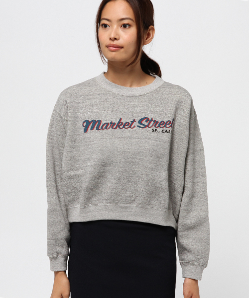 BEN DAVIS MARKET STREET（ベンデイビスマーケットストリート）の「BEN DAVIS MARKET STREET SWEAT SHIRTS WITH PRINT -made in japan-（スウェット・レディース・ヘザーグレー・3/1/2/4）」の6枚目の写真