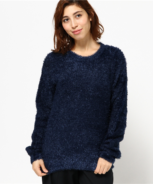 PUNYUS（プニュズ）の「シャギーセーター（ニット/セーター・レディース・ブラック/ブルー/ダークベージュ・1/4/3/2）」の11枚目の写真