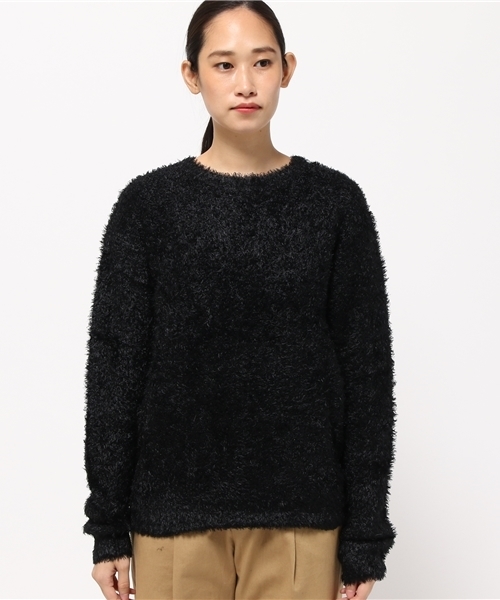 PUNYUS（プニュズ）の「シャギーセーター（ニット/セーター・レディース・ブラック/ブルー/ダークベージュ・1/4/3/2）」の4枚目の写真