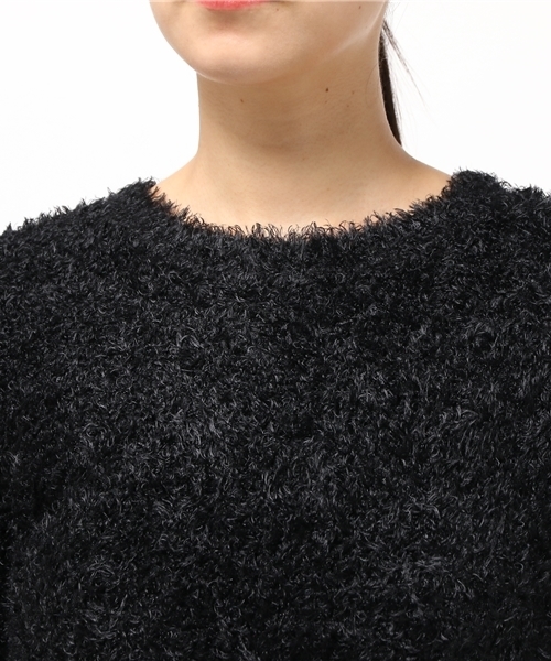PUNYUS（プニュズ）の「シャギーセーター（ニット/セーター・レディース・ブラック/ブルー/ダークベージュ・1/4/3/2）」の7枚目の写真