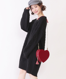 one after another NICE CLAUP | ケーブルニットワンピ(ワンピース)