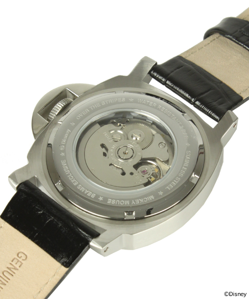 bpr BEAMS(ビーピーアール ビームス )の「OVER THE STRiPES×BEAMS / ミッキーマウスウォッチ<レザーベルト>(アナログ腕時計・メンズ・ホワイト/ブラック・ONE SIZE)」の6枚目の写真