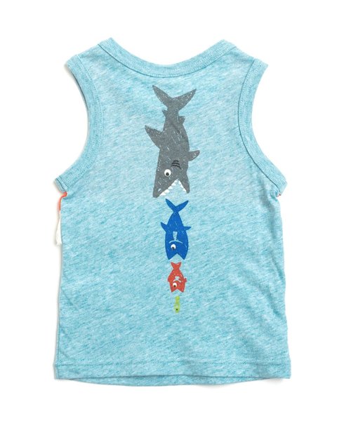 BIT'Z（ビッツ）の「2柄切替えフリンジタンクトップ（タンクトップ・キッズ・グレー/ターコイズブルー・95/100/90/80/120/110）」の6枚目の写真