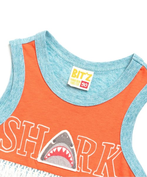 BIT'Z（ビッツ）の「2柄切替えフリンジタンクトップ（タンクトップ・キッズ・グレー/ターコイズブルー・95/100/90/80/120/110）」の7枚目の写真