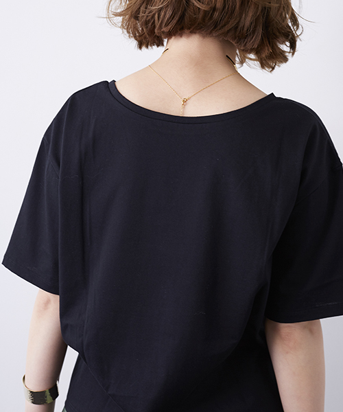 STUDIOUS(ステュディオス)の「【STUDIOUS】コルセットディティールカットソー(Tシャツ/カットソー・レディース・ダークグリーン/オフホワイト/ブラック・FREE)」の4枚目の写真