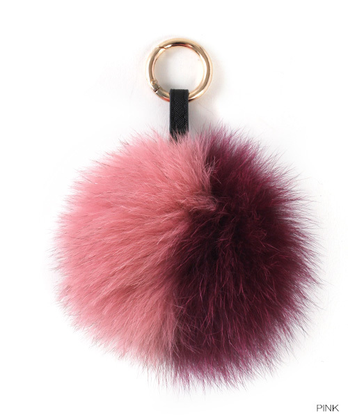 RANDA(ランダ)の「フォックスファーチャーム(キーホルダー・レディース・その他/モカ/イエロー/ピンク/ブルー・FREE)」の1枚目の写真