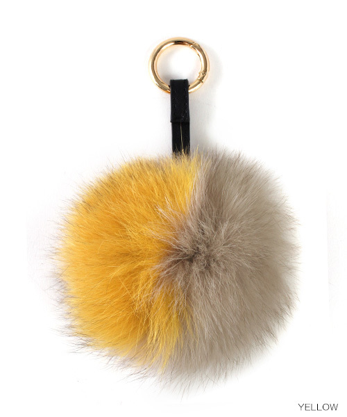 RANDA(ランダ)の「フォックスファーチャーム(キーホルダー・レディース・その他/モカ/イエロー/ピンク/ブルー・FREE)」の4枚目の写真