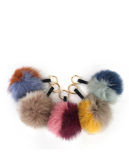 RANDA(ランダ)の「フォックスファーチャーム(キーホルダー・レディース・その他/モカ/イエロー/ピンク/ブルー・FREE)」の9枚目の写真