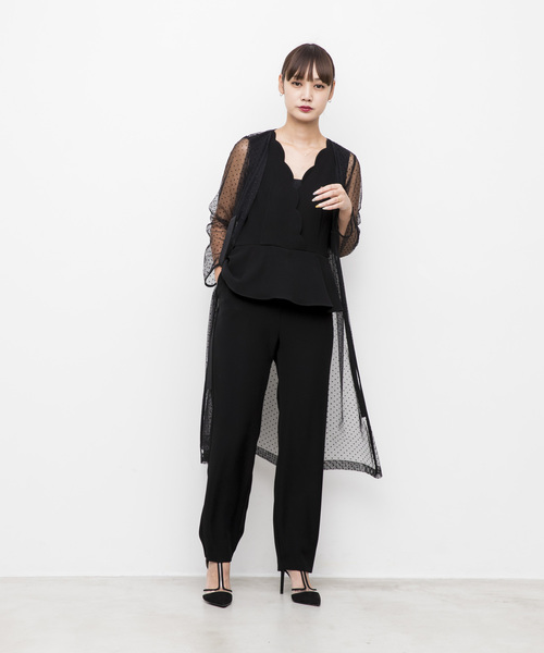 kaene（カエン）の「スカラップオールインワン（つなぎ/オールインワン・レディース・ブラック/ブルー/ピンク・38/36）」の12枚目の写真