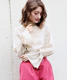 Heather | ハイネック＊ＤＯＴリボンブラウス 774197(シャツ/ブラウス)