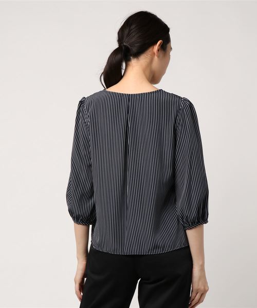 Sens de vie(サンスドゥウ゛ィ)の「Sdv デシンプリントブラウス(シャツ/ブラウス・レディース・ネイビー/グレー・MEDIUM/LARGE)」の4枚目の写真