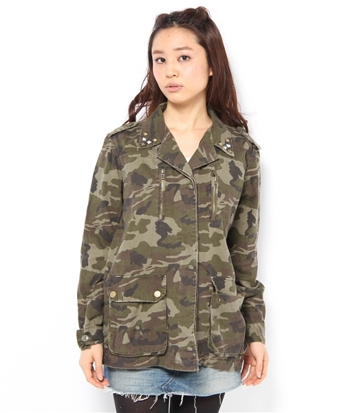 WEGO（ウィゴー）の「F2ミリタリージャケット（ミリタリージャケット・レディース・カーキ/その他1・FREE）」の3枚目の写真