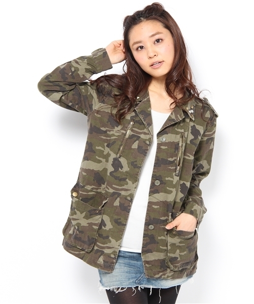 WEGO（ウィゴー）の「F2ミリタリージャケット（ミリタリージャケット・レディース・カーキ/その他1・FREE）」の6枚目の写真