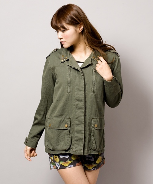 WEGO（ウィゴー）の「F2ミリタリージャケット（ミリタリージャケット・レディース・カーキ/その他1・FREE）」の17枚目の写真
