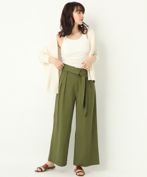 A part by（アパートバイ）の「1.5GClリリーヤーンカーディガン8S 　786959（カーディガン/ボレロ・レディース・ホワイト/ネイビー/グリーン/ピンク・FREE）」の7枚目の写真