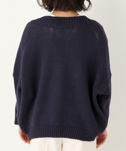 A part by（アパートバイ）の「1.5GClリリーヤーンカーディガン8S 　786959（カーディガン/ボレロ・レディース・ホワイト/ネイビー/グリーン/ピンク・FREE）」の5枚目の写真