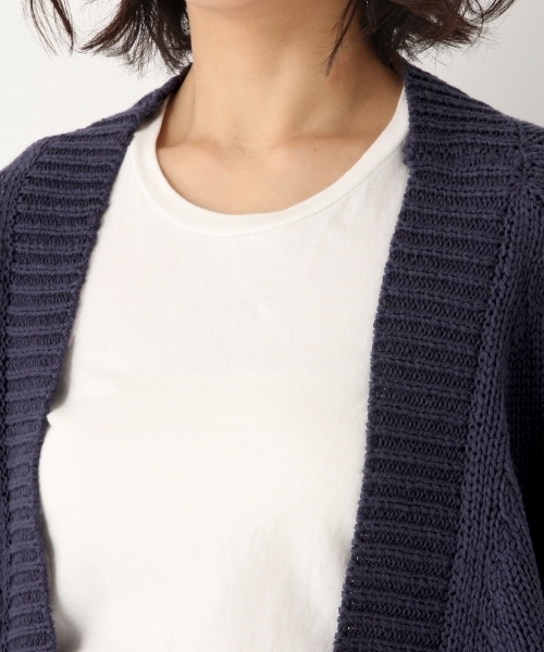 A part by（アパートバイ）の「1.5GClリリーヤーンカーディガン8S 　786959（カーディガン/ボレロ・レディース・ホワイト/ネイビー/グリーン/ピンク・FREE）」の10枚目の写真