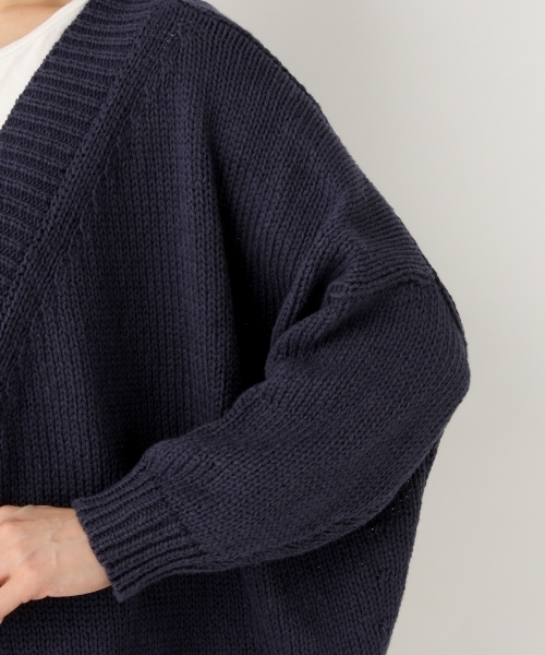 A part by（アパートバイ）の「1.5GClリリーヤーンカーディガン8S 　786959（カーディガン/ボレロ・レディース・ホワイト/ネイビー/グリーン/ピンク・FREE）」の11枚目の写真