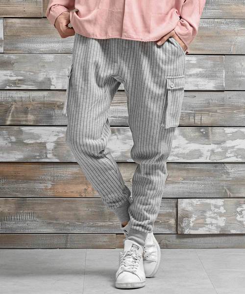 MinoriTY（マイノリティ）の「【MinoriTY】サルエルカーゴパンツ メンズ スウェットパンツ 無地 テーパードパンツ（スウェットパンツ・メンズ・グレー系その他/ネイビー/ブラック/ピンク/ブラック系その他/ブルー系その他/グレー系その他2/グレー系その他3/チェック/カーキ/サックスブルー/ホワイト系その他/ブラック系その他2/ブラウン系その他/レッド/ブラウン・S/L/XL/M）」の7枚目の写真