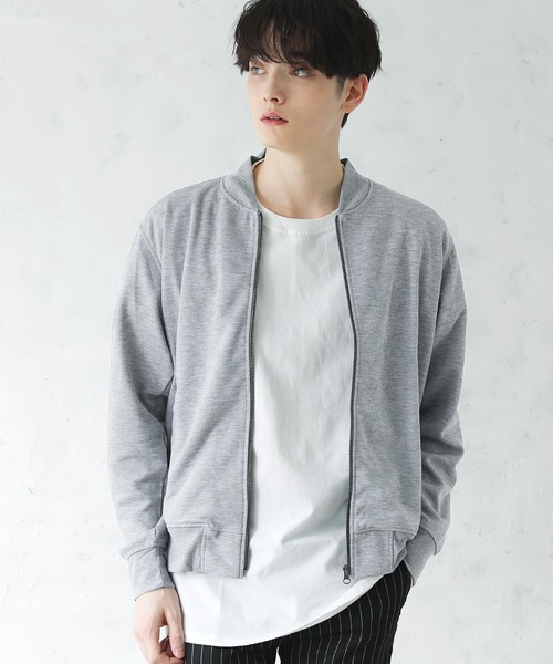 ASTRONOMY（アストロノミー）の「ハイブリッドストレッチMA-1ジャケット（MA-1・メンズ・キャメル/ネイビー/モカ/杢グレー/ブラック/ワイン/カーキ・XXL/S/M/XL/L）」の3枚目の写真