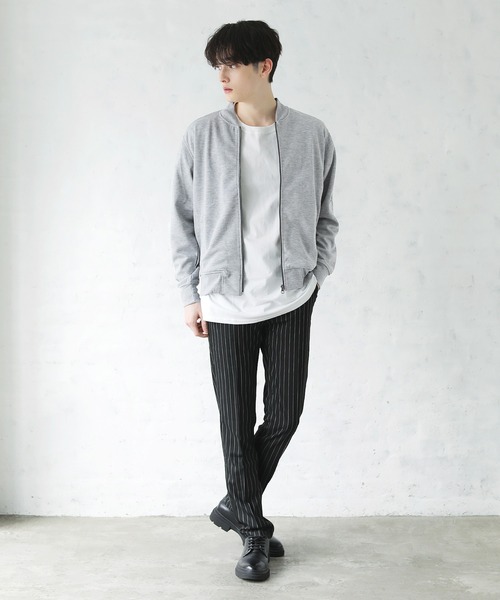 ASTRONOMY（アストロノミー）の「ハイブリッドストレッチMA-1ジャケット（MA-1・メンズ・キャメル/ネイビー/モカ/杢グレー/ブラック/ワイン/カーキ・XXL/S/M/XL/L）」の13枚目の写真