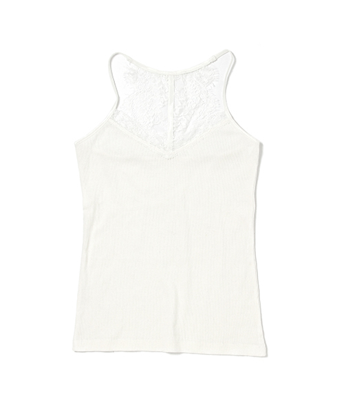 laboratory work(ラボラトリーワーク)の「バックレースキャミソール(キャミソール・レディース・ホワイト/ブラック/グレイッシュブルー・MEDIUM)」の1枚目の写真